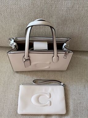 Coach Pebble Leather bag with matching wallet